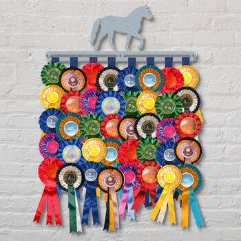 Equestrian/Horse Rosette Hanger Wall Display, 6 of 10