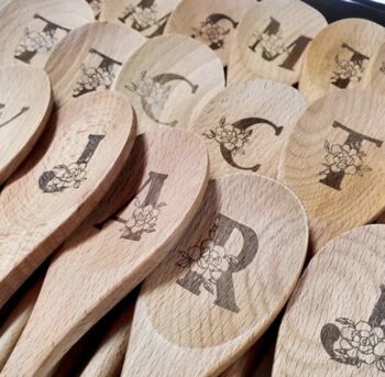 Floral Letter Wooden Spoon, 3 of 3