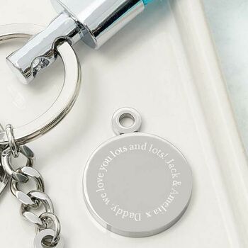 Personalised Geometric Keyring For Him, 2 of 3