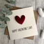 Happy Valentine's Day Velvet Heart Card, thumbnail 1 of 3
