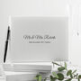 Personalised Luxury Medium White Leather Guest Book, thumbnail 1 of 6