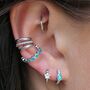 Turquoise Bezel Single Ear Cuff, thumbnail 1 of 5