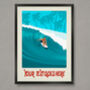 Personalised Big Wave Surfer Poster, thumbnail 1 of 6