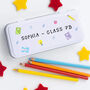 Personalised Name Metal Stationery Pencil Case Tin, thumbnail 2 of 5