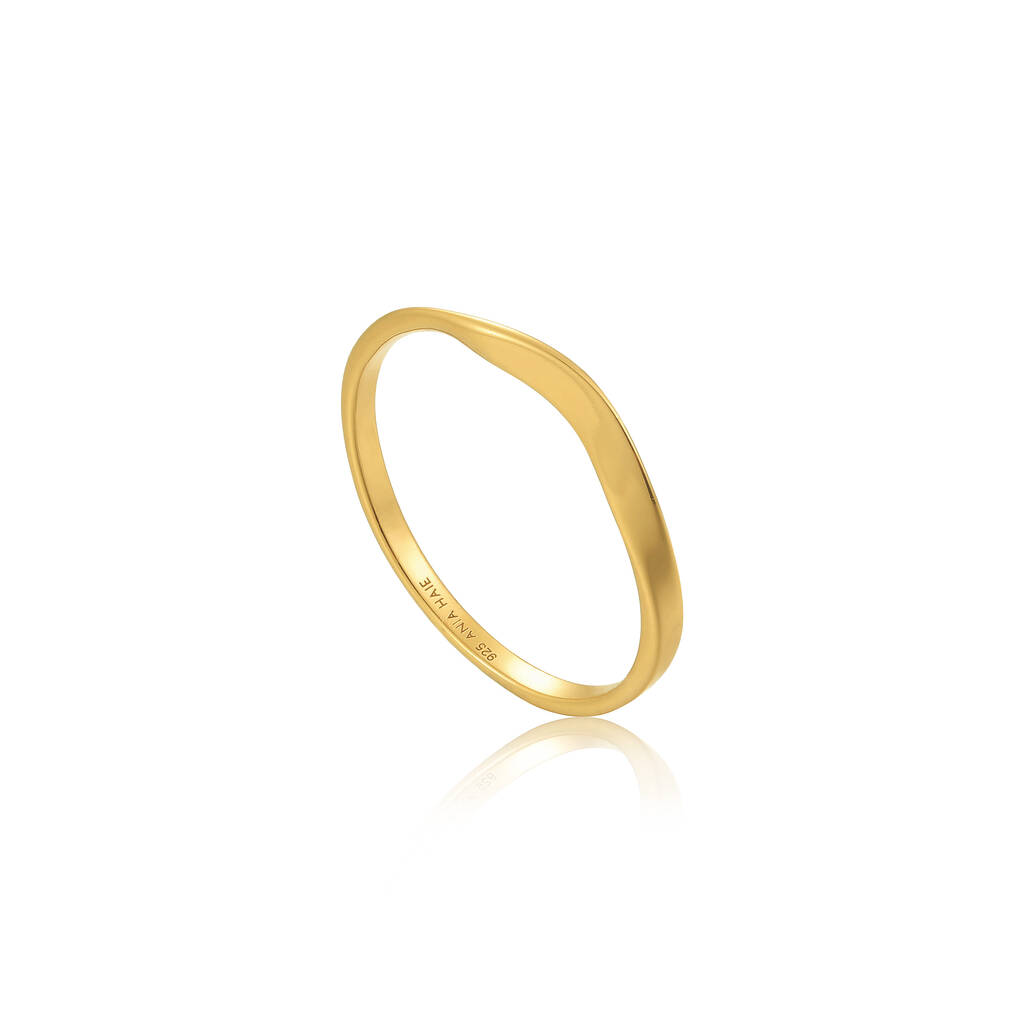 Gold Plated 925 Modern Curve Ring By ANIA HAIE | notonthehighstreet.com