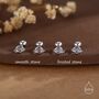 Sterling Silver Moonstone Planet Screw Back Earrings, thumbnail 4 of 11