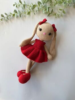 Organic Handmade Crochet Bunny For Babies And Kids, 3 of 7