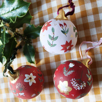 Hand Painted Festive Bauble Decoration, 2 of 9