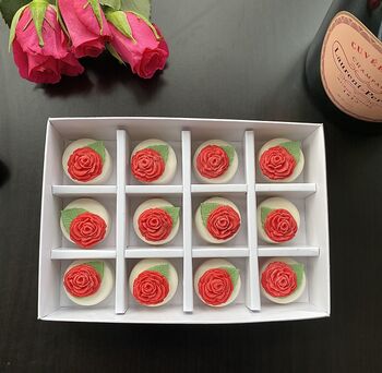12 Mini Chocolate Coated Oreo Red Roses, 8 of 10