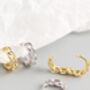 Gold Plated And Sterling Silver Chain Earring Hoops, thumbnail 6 of 8