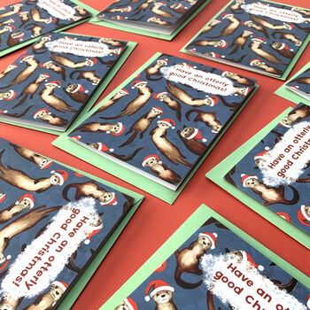 Otter Christmas Card Pack Of 12, 7 of 10
