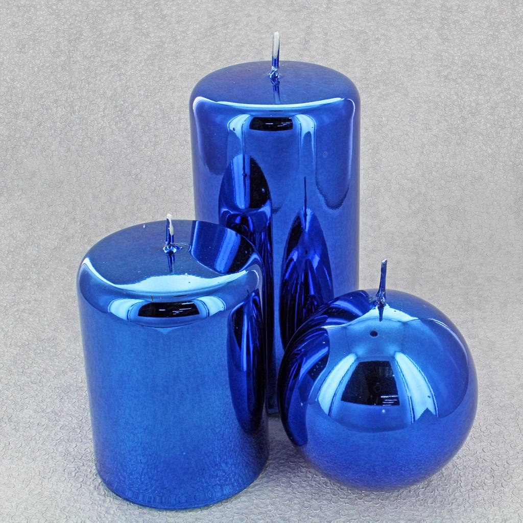 Blue Glass Effect Candles By G Decor By G Decor
