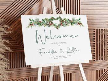 Festive Wedding Welcome Sign, 2 of 7