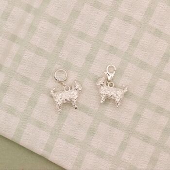 Short Haired Yorkshire Terrier Charm Sterling Silver, 2 of 6