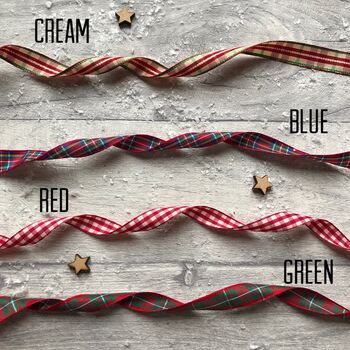 Personalised Tartan Christmas Rudolph Reindeer Bauble, 3 of 3