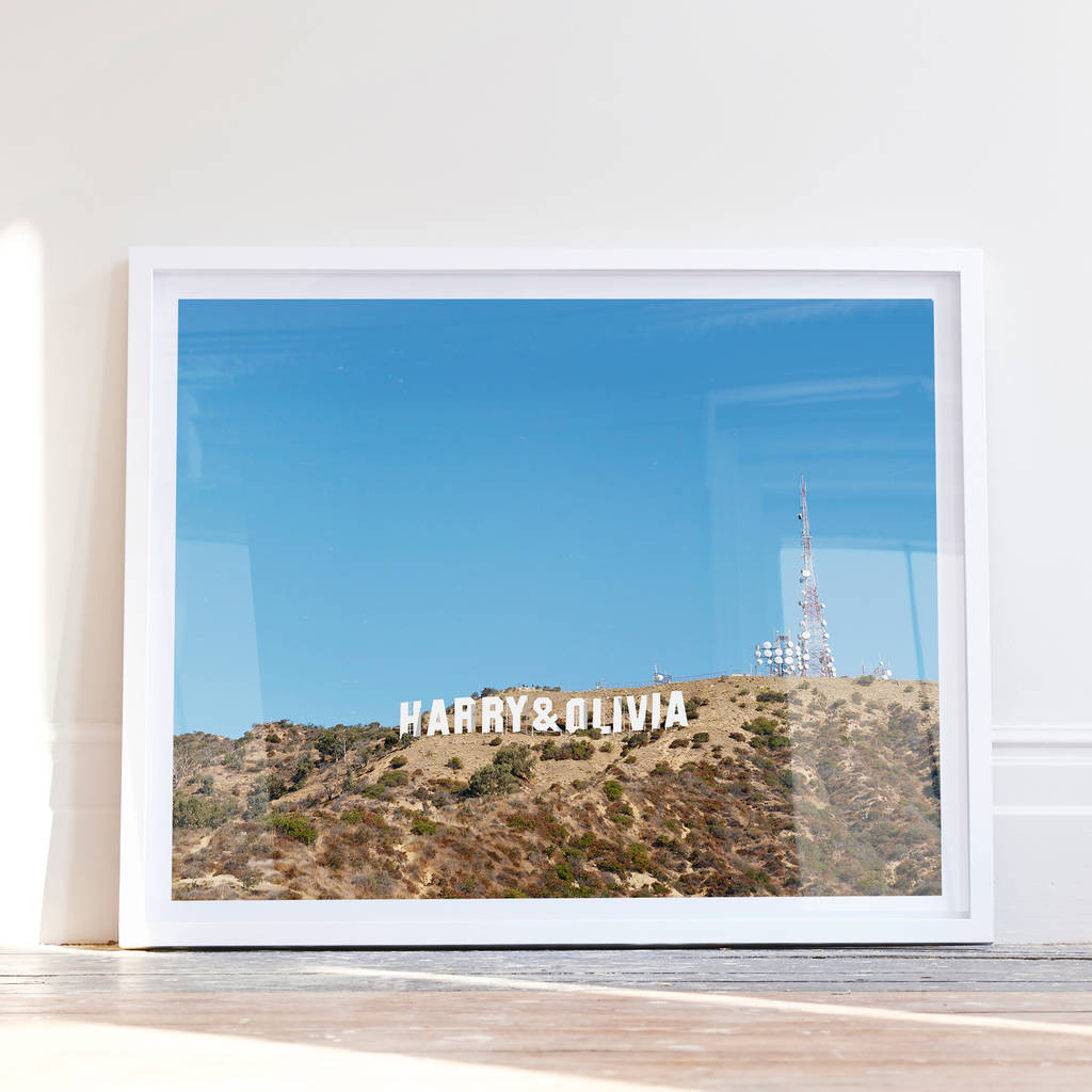 Personalised Couples Hollywood Sign Print, 1 of 5