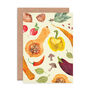 Vegetable Pattern Greeting Card, thumbnail 2 of 2