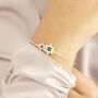 Mum And Child Sterling Silver Star Birthstone Bracelet, thumbnail 5 of 9