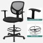 Adjustable Drafting Chair With Armrest And Swivel Seat, thumbnail 4 of 7