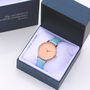 Personalised Ladies Coral Watch + Light Blue Strap, thumbnail 6 of 7