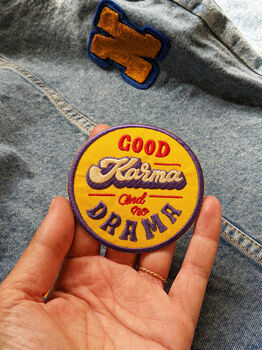 Good Karma And No Drama Woven Patch, 3 of 12
