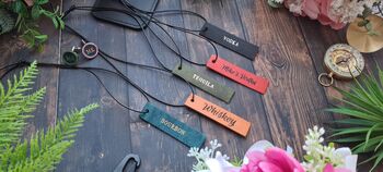 Leather Engraved Leather Decanter Label, 6 of 6