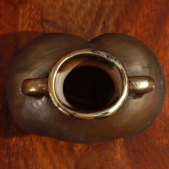 G Decor Antique Brass Styled Ceramic Female Shaped Vase, 6 of 6