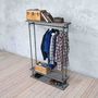 Tweed Two Shelves Industrial Clothes Rail, thumbnail 3 of 7