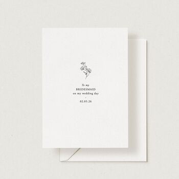 Personalised To My.. On My Wedding Day Wildflower Card, 2 of 4