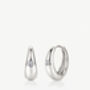 Gold Or Silver Moissanite Small Hoop Earrings, thumbnail 2 of 6
