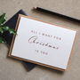 Four Rose Gold Foiled Christmas Lyric Cards, thumbnail 2 of 5