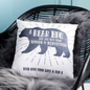 'A Bear Hug From' Personalised Locations Cushion, thumbnail 1 of 9
