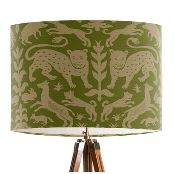 Beasts Olive Green Lampshade, 4 of 4