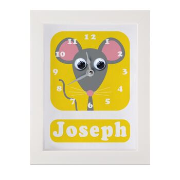 Personalised Children's Mouse Clock, 9 of 9