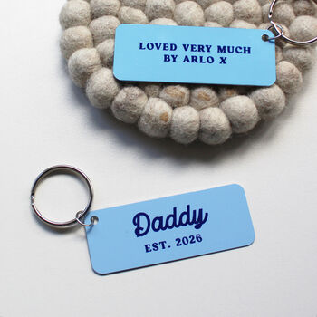 The Year You Became My Daddy Personalised Keyring, 6 of 7