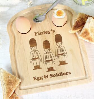 Personalised Soldiers Egg And Toast Board, 2 of 3
