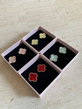 Red Clover Stud Earrings, 4 of 4