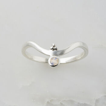 Holi Jewel Sterling Silver Birthstones Stacking Ring, 5 of 11