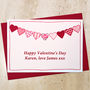 'Bunting' Personalised Valentines Card, thumbnail 2 of 4