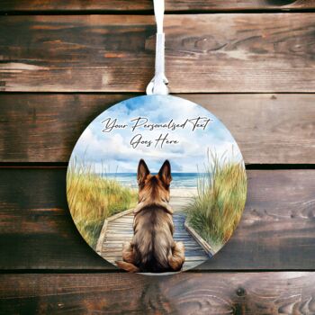 Personalised German Shepherd Dog Beach Walk Collection, 3 of 8