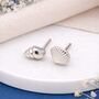 Sterling Silver Mismatched Shell Stud Earrings – 7mm, thumbnail 1 of 9