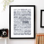 The Rolling Stones Song Titles Print, thumbnail 1 of 5