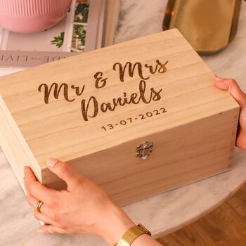 Personalised Mr And Mrs Keepsake Box Gift, 2 of 4