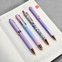 Purple And Rose Gold Four Piece Metal Pen Set, thumbnail 6 of 8