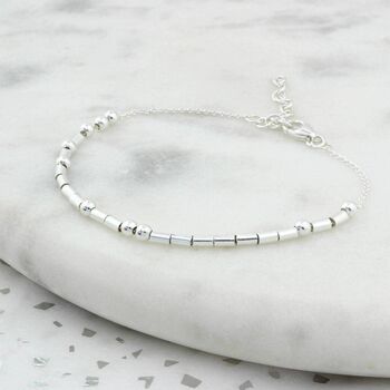 Customised Morse Code Chain Bracelet Sterling Silver By Charlie Boots