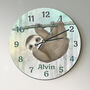 Baby Sloth Personalised Clock, thumbnail 3 of 4