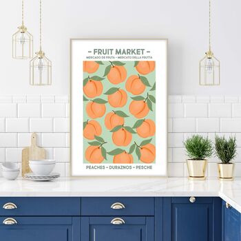 Peaches Fruit Market Poster, 5 of 6