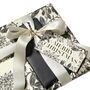 Christmas Botanical Luxe Gift Wrap Black Gold And Ivory 3mtr Roll, thumbnail 1 of 8