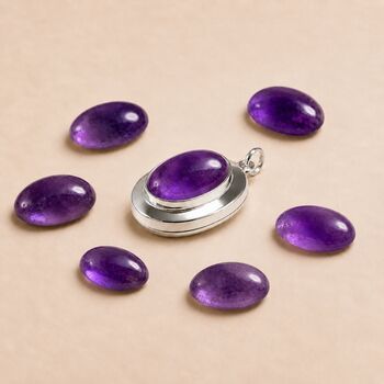 Personalised Sterling Silver Amethyst Gemstone Photo Locket Necklace, 3 of 6