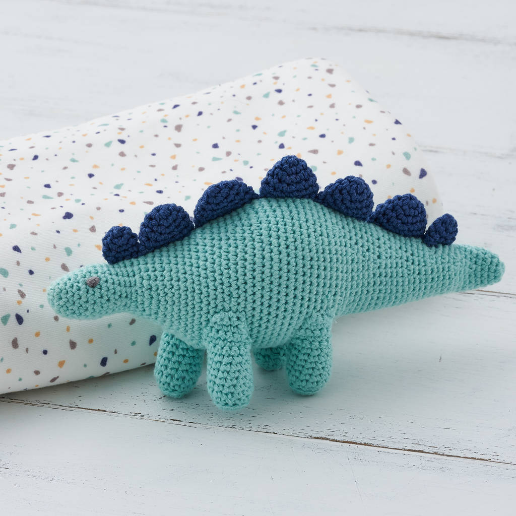 crochet dinosaur baby gift set by albetta | notonthehighstreet.com